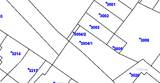 Parcela st. 3004/1 v KÚ Mimoň, Katastrální mapa