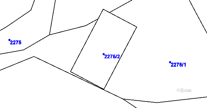 Parcela st. 2276/2 v KÚ Mimoň, Katastrální mapa