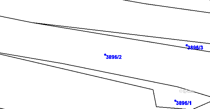 Parcela st. 3896/2 v KÚ Mimoň, Katastrální mapa