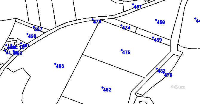 Parcela st. 273/4 v KÚ Zahrádka u Mirkovic, Katastrální mapa