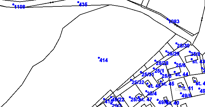 Parcela st. 26 v KÚ Zahrádka u Mirkovic, Katastrální mapa