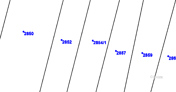 Parcela st. 2854 v KÚ Miroslav, Katastrální mapa