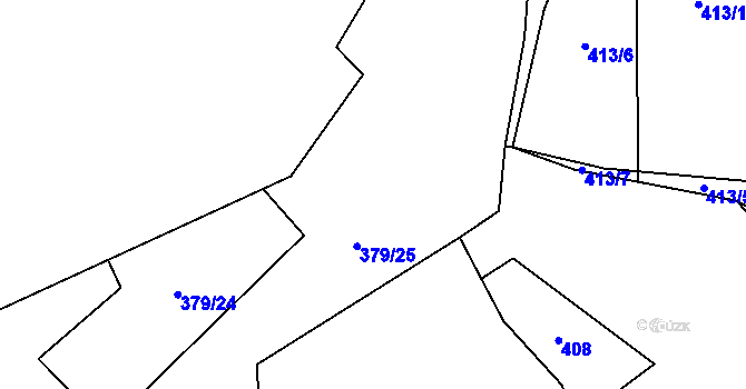 Parcela st. 401/1 v KÚ Mirošov, Katastrální mapa