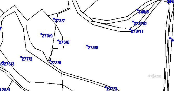 Parcela st. 273/6 v KÚ Mírov, Katastrální mapa