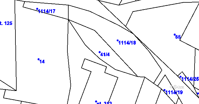 Parcela st. 41/4 v KÚ Bělá u Turnova, Katastrální mapa