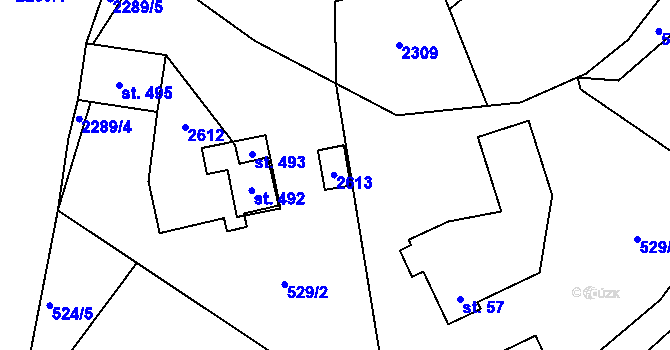 Parcela st. 353 v KÚ Bělá u Turnova, Katastrální mapa