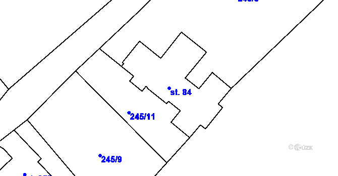 Parcela st. 84 v KÚ Sekerkovy Loučky, Katastrální mapa