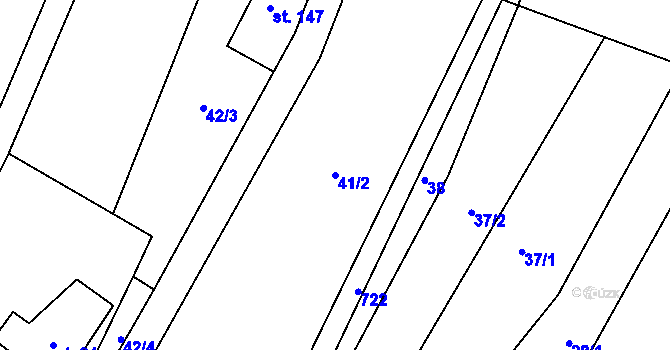 Parcela st. 41/2 v KÚ Sekerkovy Loučky, Katastrální mapa