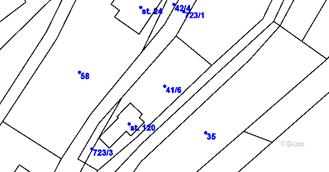 Parcela st. 41/6 v KÚ Sekerkovy Loučky, Katastrální mapa
