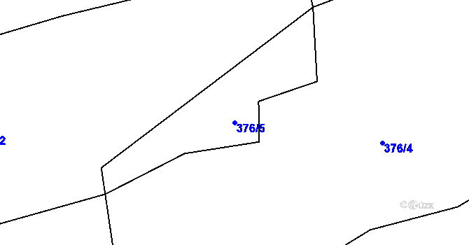 Parcela st. 376/5 v KÚ Sekerkovy Loučky, Katastrální mapa