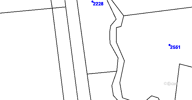 Parcela st. 587/2 v KÚ Vesec pod Kozákovem, Katastrální mapa