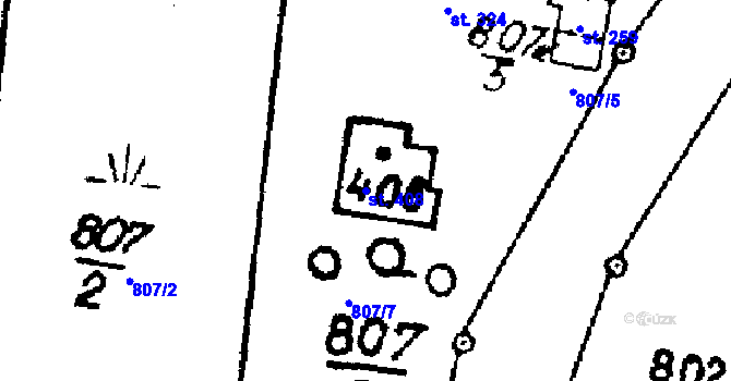 Parcela st. 408 v KÚ Vesec pod Kozákovem, Katastrální mapa