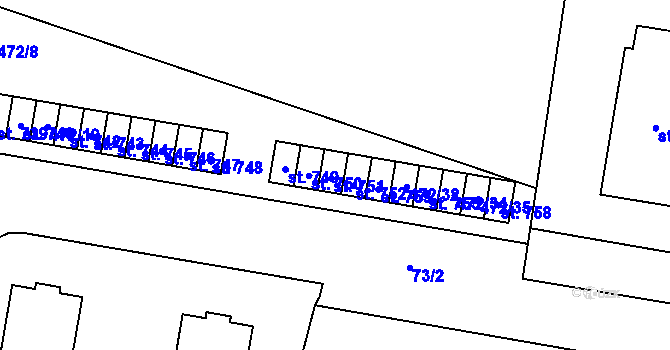 Parcela st. 472/29 v KÚ Mirovice, Katastrální mapa