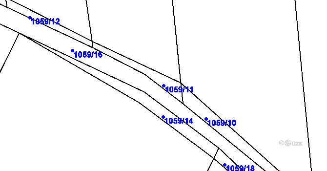 Parcela st. 1059/11 v KÚ Mírovka, Katastrální mapa