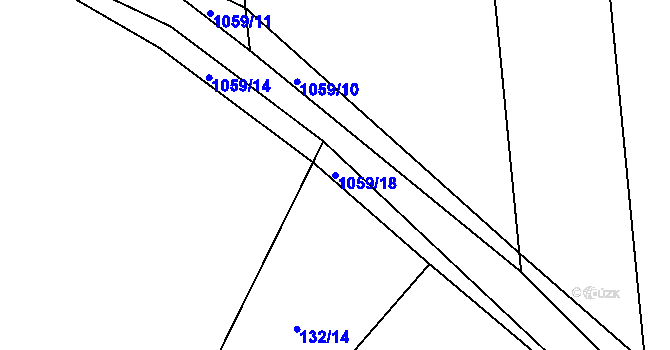 Parcela st. 1059/18 v KÚ Mírovka, Katastrální mapa