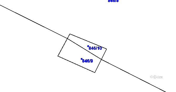 Parcela st. 846/10 v KÚ Vysoká u Havlíčkova Brodu, Katastrální mapa