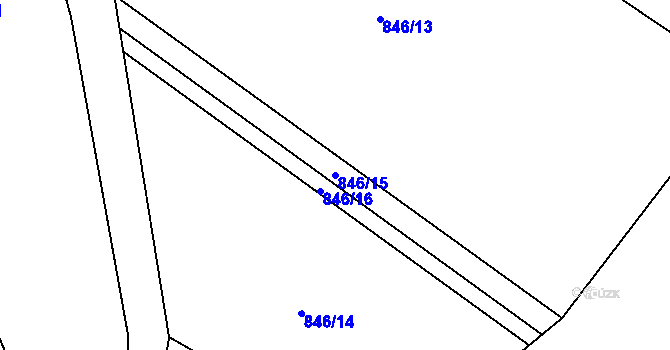 Parcela st. 846/15 v KÚ Vysoká u Havlíčkova Brodu, Katastrální mapa