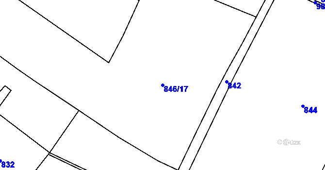Parcela st. 846/17 v KÚ Vysoká u Havlíčkova Brodu, Katastrální mapa