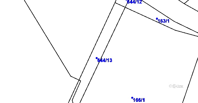 Parcela st. 644/13 v KÚ Havlovice u Miřetic, Katastrální mapa