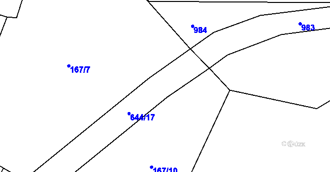 Parcela st. 644/18 v KÚ Havlovice u Miřetic, Katastrální mapa
