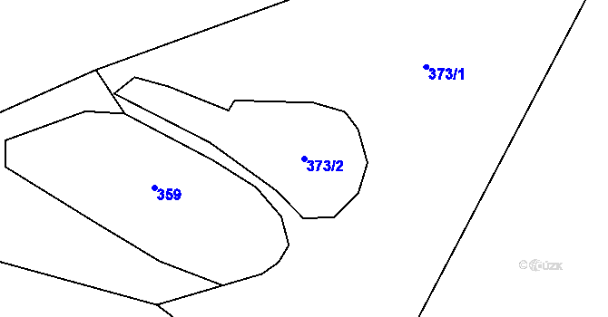 Parcela st. 373/2 v KÚ Miřetice u Nasavrk, Katastrální mapa