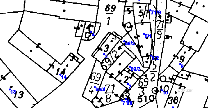 Parcela st. 3 v KÚ Bylany u Kutné Hory, Katastrální mapa