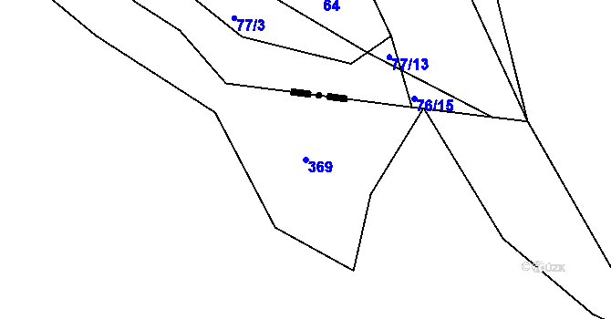Parcela st. 369 v KÚ Hořany u Kutné Hory, Katastrální mapa