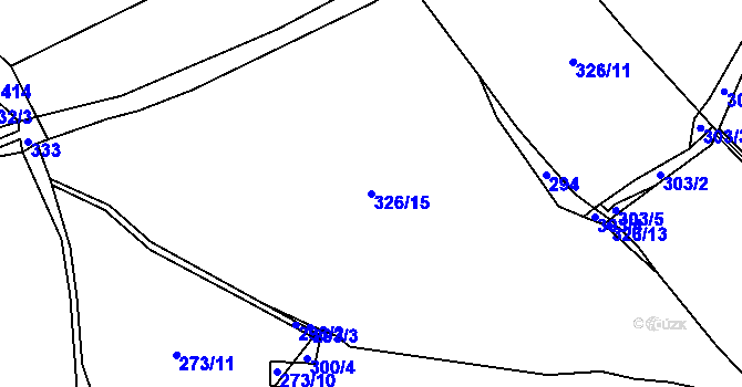 Parcela st. 326/15 v KÚ Mezholezy u Kutné Hory, Katastrální mapa