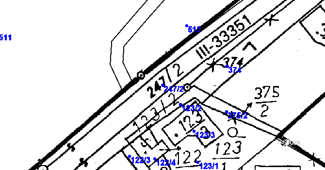 Parcela st. 247/2 v KÚ Miskovice, Katastrální mapa