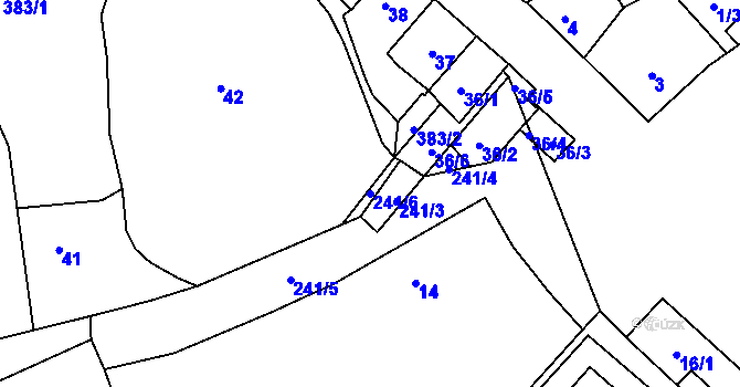 Parcela st. 241/6 v KÚ Miskovice, Katastrální mapa