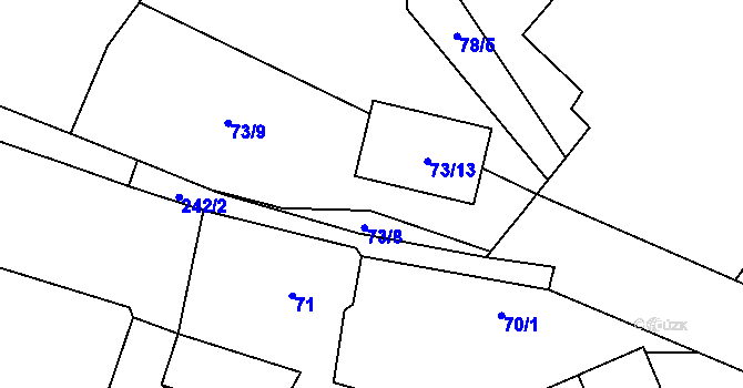 Parcela st. 73/11 v KÚ Miskovice, Katastrální mapa