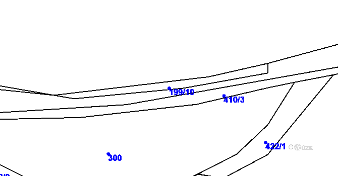 Parcela st. 199/10 v KÚ Lideň, Katastrální mapa