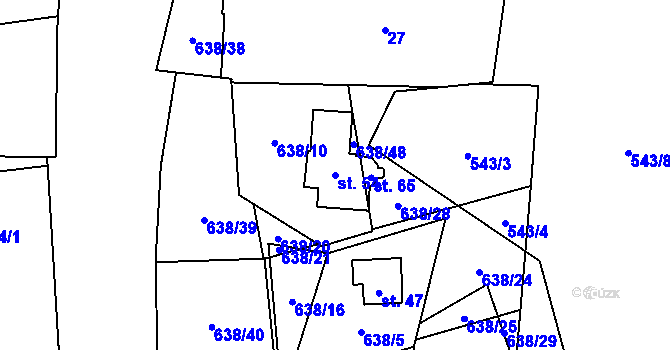 Parcela st. 54 v KÚ Vysoká Jedle, Katastrální mapa