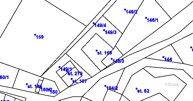 Parcela st. 169 v KÚ Mistrovice nad Orlicí, Katastrální mapa
