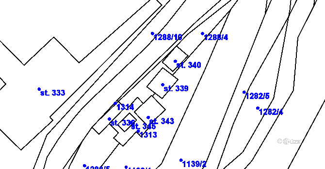 Parcela st. 339 v KÚ Mistrovice nad Orlicí, Katastrální mapa