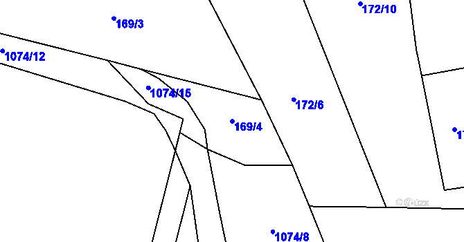 Parcela st. 169/4 v KÚ Mistrovice nad Orlicí, Katastrální mapa