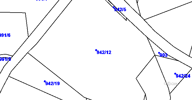 Parcela st. 942/12 v KÚ Mistrovice nad Orlicí, Katastrální mapa