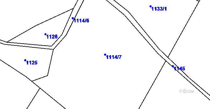 Parcela st. 1114/7 v KÚ Mistrovice nad Orlicí, Katastrální mapa