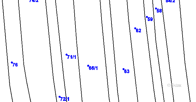 Parcela st. 65/1 v KÚ Javorovec, Katastrální mapa