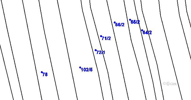 Parcela st. 72/1 v KÚ Javorovec, Katastrální mapa