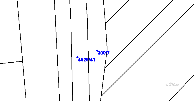 Parcela st. 300/7 v KÚ Mistřice I, Katastrální mapa