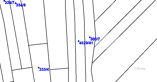 Parcela st. 4529/41 v KÚ Mistřice I, Katastrální mapa