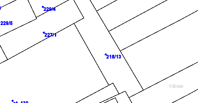 Parcela st. 218/12 v KÚ Mistřice I, Katastrální mapa