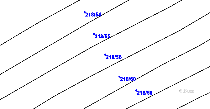 Parcela st. 218/56 v KÚ Mistřice I, Katastrální mapa