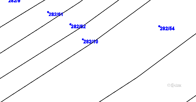 Parcela st. 282/53 v KÚ Mistřice I, Katastrální mapa