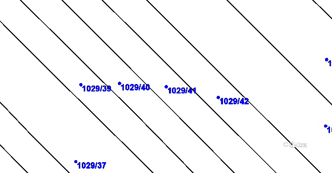 Parcela st. 1029/41 v KÚ Mistřice I, Katastrální mapa