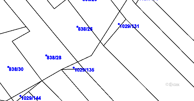 Parcela st. 1029/137 v KÚ Mistřice I, Katastrální mapa