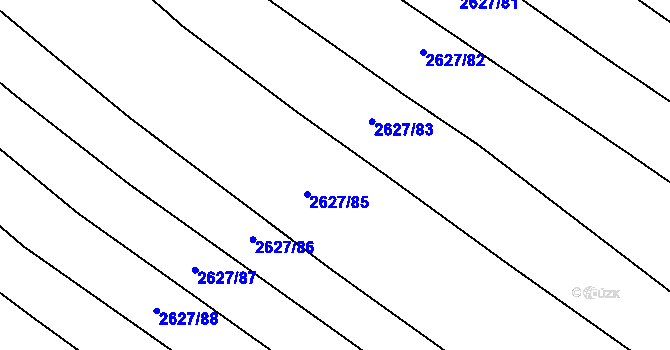 Parcela st. 2627/84 v KÚ Mistřice I, Katastrální mapa