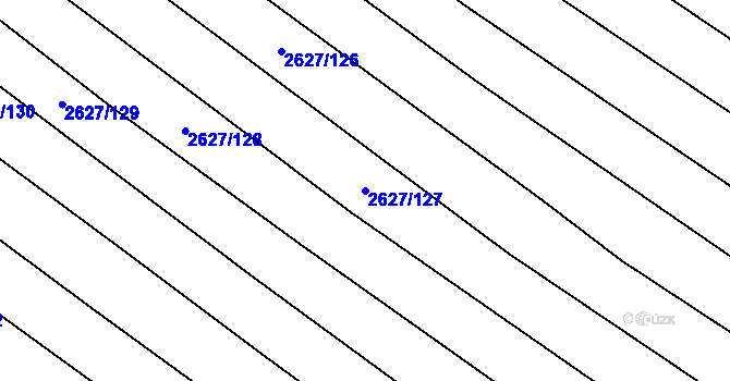 Parcela st. 2627/127 v KÚ Mistřice I, Katastrální mapa