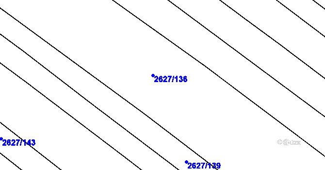 Parcela st. 2627/137 v KÚ Mistřice I, Katastrální mapa